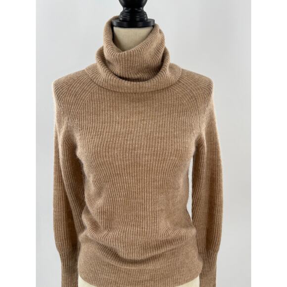 Quince Tan Camel Baby Alpaca Wool Turtleneck Sweater Knit XS - Picture 1 of 9